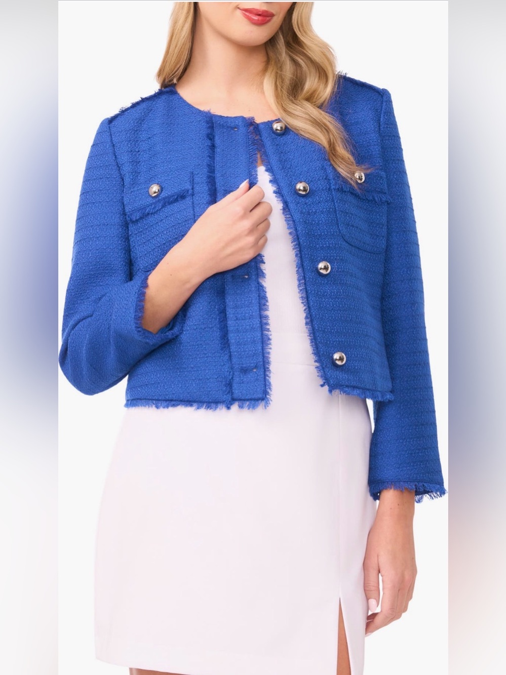 Vince Camuto Crop Tweed Jacket